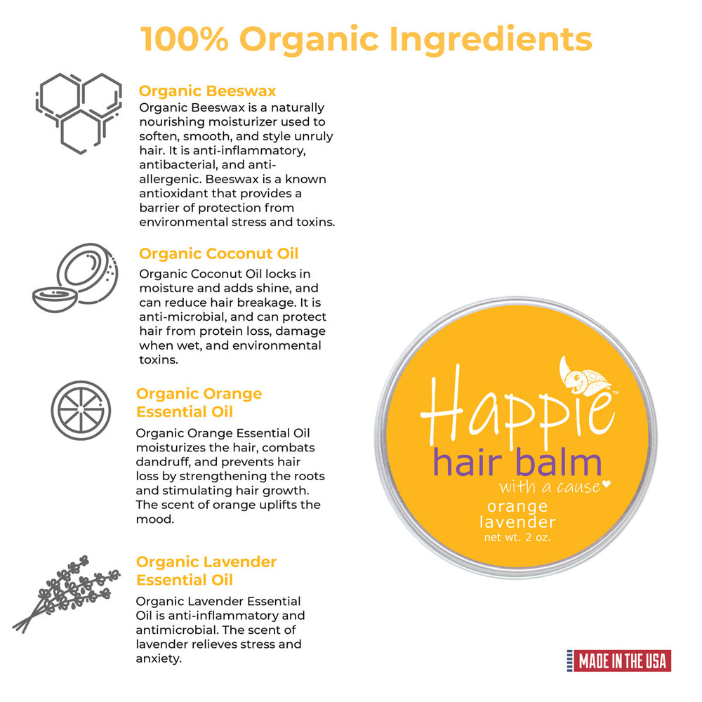 Organic Hair Pomade 3 Pack Happie Balm – Bundle